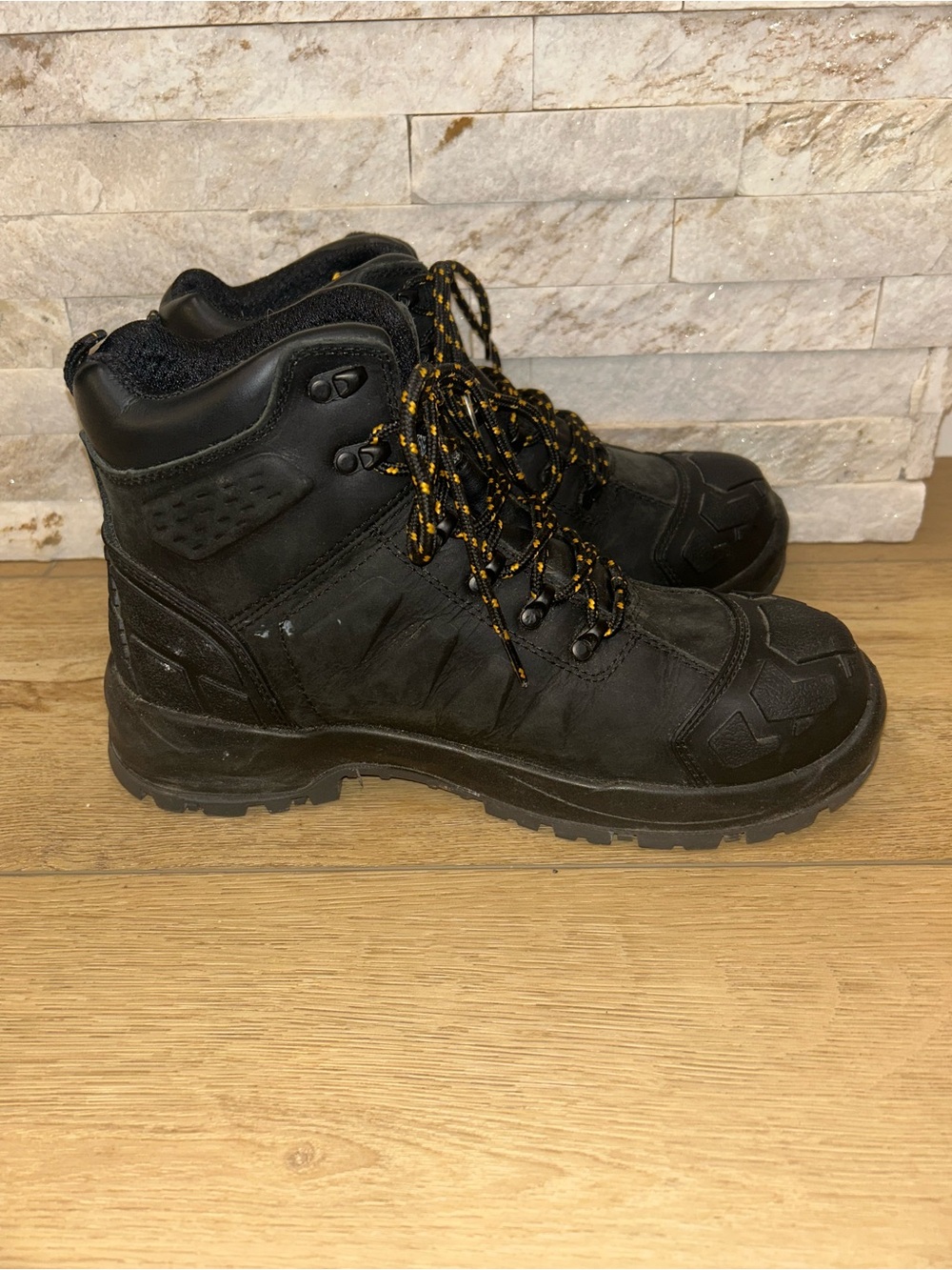 DEWALT Hadley Steel Toe Work Boot Black Leather DXWP10051 Men's 11.5X Waterproof